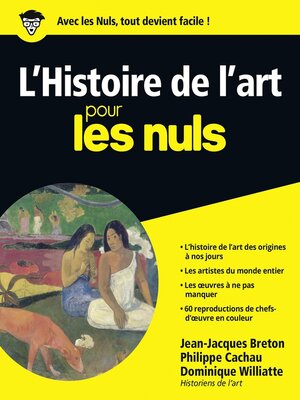 cover image of Histoire de l'art Pour les Nuls